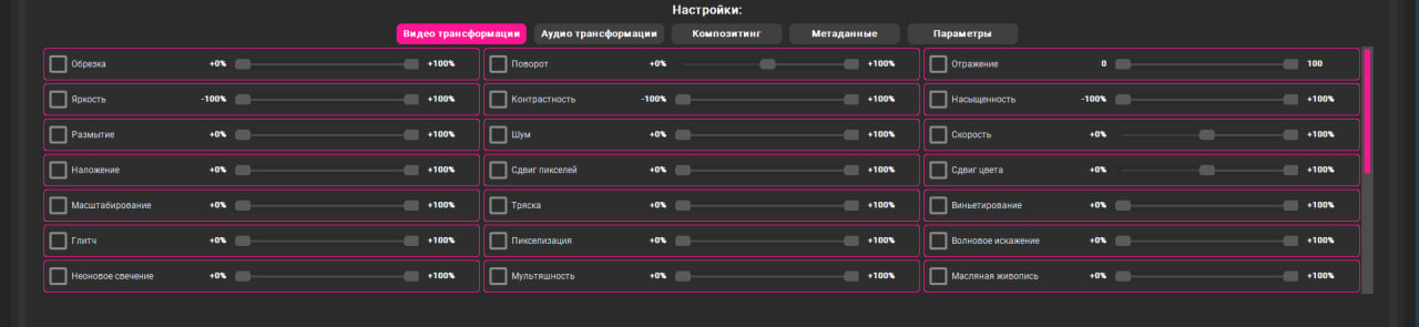 360° Uniquizer - Эффекты